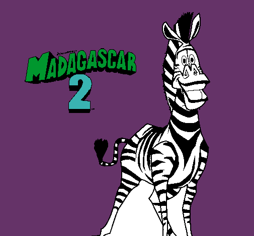 Dibuix Madagascar 2 Marty pintat per beniopa