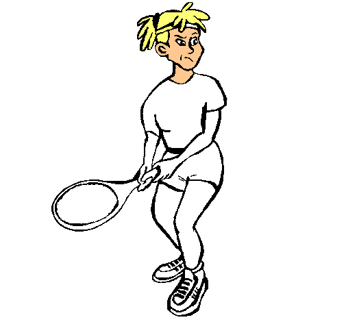 Dibuix Noia tennista pintat per alexandra