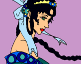 Dibuix Princesa xinesa pintat per vanessa
