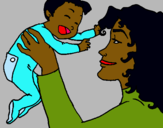 Dibuix Mare amb la seva nadó pintat per Patrícia