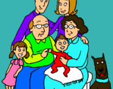 Dibuix Família pintat per andrea