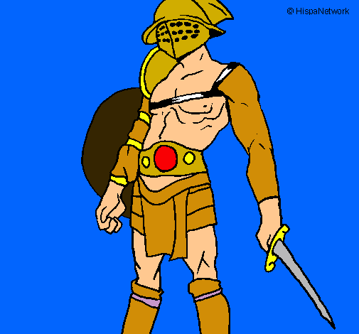 Dibuix Gladiador pintat per pol