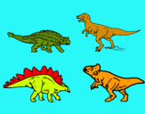 Dibuix Dinosauris de terra pintat per jordi