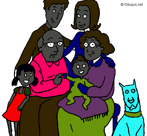 Dibuix Família pintat per Clàudia