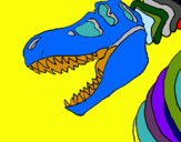 Dibuix Esquelet tiranosauri rex pintat per Adri