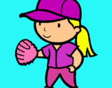 Dibuix Jugadora de beisbol  pintat per Marina Vadell Servera