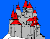 Dibuix Castell medieval pintat per eloy lopez pol
