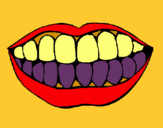 Dibuix Boca i dents pintat per jana