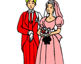 Dibuix Marit i dona III pintat per mar-genius   casamen