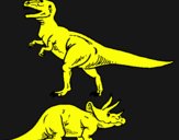 Dibuix Triceratops i tiranosaurios rex  pintat per ñnmdfj64e6exyvqwaayx 4wq7