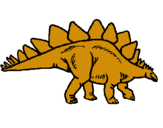 Dibuix Stegosaurus pintat per pol
