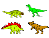 Dibuix Dinosauris de terra pintat per xenia