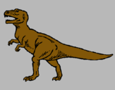 Dibuix Tiranosaurus Rex pintat per pol m c