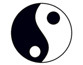 Dibuix Yin i yang pintat per cram ziur