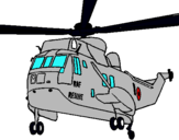 Dibuix Helicòpter al rescat  pintat per toño