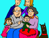 Dibuix Família pintat per Ana