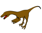 Dibuix Velociraptor II  pintat per pol m c