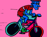 Dibuix Ciclisme  pintat per ISONA