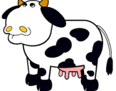 Dibuix Vaca pensativa pintat per pilar