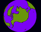 Dibuix Planeta Terra pintat per cram ziur