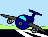 Dibuix Avió aterrant  pintat per alejandro