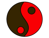 Dibuix Yin i yang pintat per sinbolo