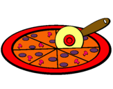 Dibuix Pizza pintat per maria del mar
