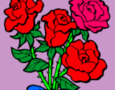 Dibuix Ram de roses pintat per DAVID RIFE