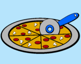 Dibuix Pizza pintat per lauri