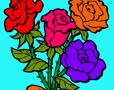 Dibuix Ram de roses pintat per noita8