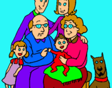 Dibuix Família pintat per gemma