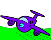 Dibuix Avió aterrant  pintat per AMIGET