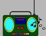 Dibuix Radio cassette 2 pintat per ramon  escola  alexandre