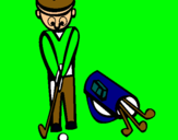 Dibuix Jugador de golf II pintat per martí