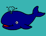 Dibuix Balena expulsant aigua pintat per eufivi