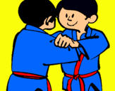 Dibuix Judo amistós pintat per sony chandnani