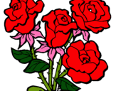 Dibuix Ram de roses pintat per claudia