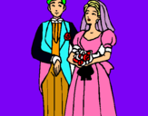 Dibuix Marit i dona III pintat per ONA