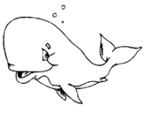 Dibuix Balena tímida pintat per pep