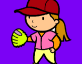 Dibuix Jugadora de beisbol  pintat per juliahelena