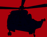 Dibuix Helicòpter al rescat  pintat per jordi