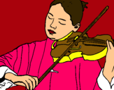 Dibuix Violinista  pintat per ramon  escola  alexandre