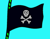 Dibuix Bandera pirata pintat per Andreu