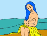 Dibuix Mare amb la seva nadó pintat per ainara fernandez rubio