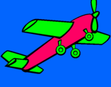 Dibuix Avió de joguina pintat per mapuhs