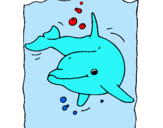Dibuix Dofí pintat per OLAU