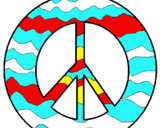 Dibuix Símbol de la pau pintat per ALBA
