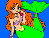 Dibuix Sirena pintat per RAÜL