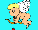Dibuix Cupido pintat per mar