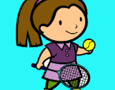 Dibuix Noia tennista pintat per Edna SerranoLencina
